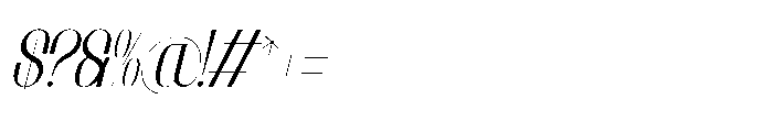 Brunelis Noctelle Italic Font OTHER CHARS