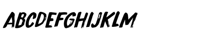 Brush Aside Italic Font UPPERCASE
