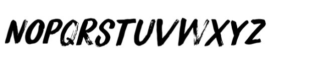 Brush Aside Italic Font UPPERCASE
