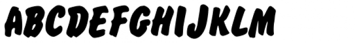 Brush Hand Marker Italic Font UPPERCASE