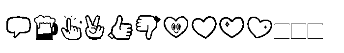 Brush Hiccup Icons-Clr FONT