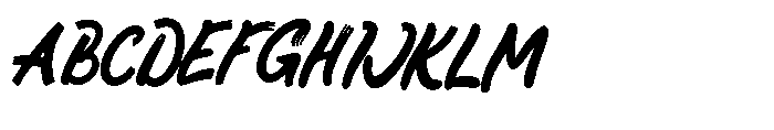 Brush Quine Font UPPERCASE