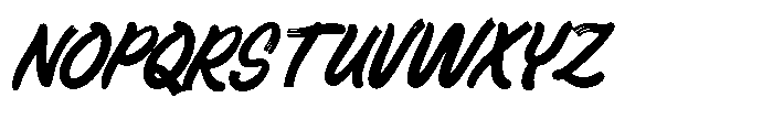 Brush Quine Font UPPERCASE