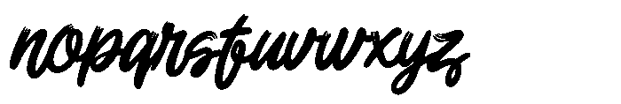 Brush Quine Font LOWERCASE