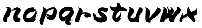 Brush Type Italic Font LOWERCASE