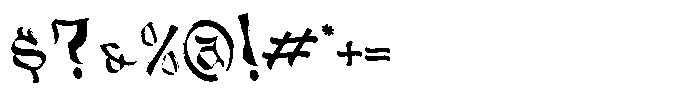 Brush Vandal Display Font OTHER CHARS
