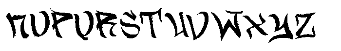 Brush Vandal Display Font UPPERCASE