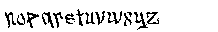 Brush Vandal Display Font LOWERCASE