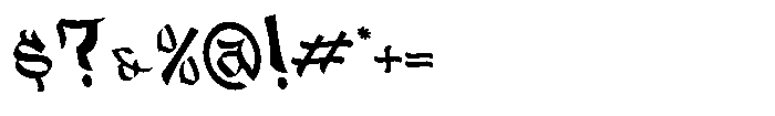 Brush Vandal Regular Font OTHER CHARS