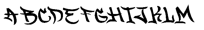 Brush Vandal Regular Font UPPERCASE