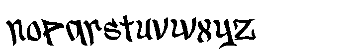 Brush Vandal Regular Font LOWERCASE