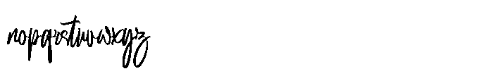 Brushability Font LOWERCASE