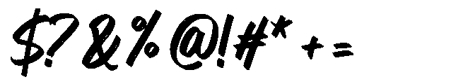 Brushed Letters Font OTHER CHARS