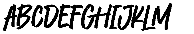 Brushed Letters Font UPPERCASE