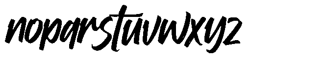 Brushed Letters Font LOWERCASE