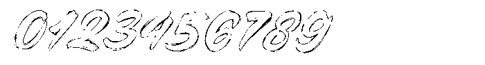 Brushed Outline Font OTHER CHARS