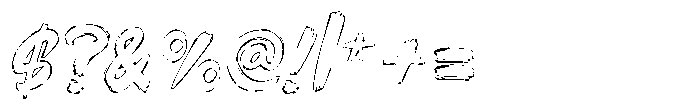 Brushed Outline Font OTHER CHARS
