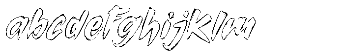 Brushed Outline FONT