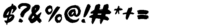 Brushed Regular Font OTHER CHARS