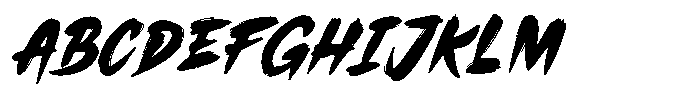 Brushed Regular Font UPPERCASE