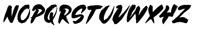 Brushed Regular Font UPPERCASE