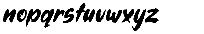 Brushed Regular Font LOWERCASE