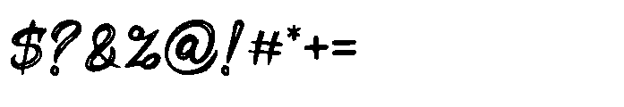 Brushlet Font OTHER CHARS