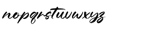 Brushong Regular Font LOWERCASE
