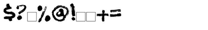 Brushough Font OTHER CHARS