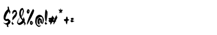 Brushtter Regular Font OTHER CHARS