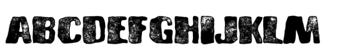 Brusnika Ink Letterpress Font UPPERCASE