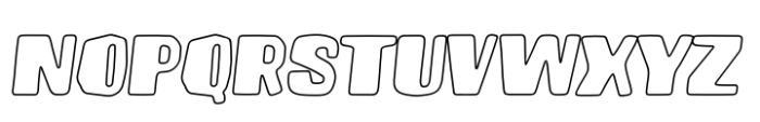 Brusnika Outline Italic Font UPPERCASE