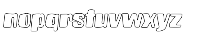 Brusnika Outline Italic Font LOWERCASE
