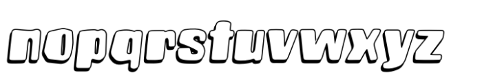 Brusnika Shadow Italic Font LOWERCASE