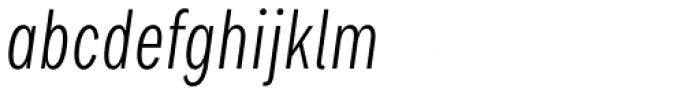 Bruta Global Compressed Light Italic Font LOWERCASE