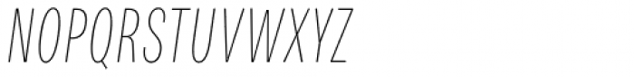 Bruta Pro Compressed Thin Italic Font UPPERCASE