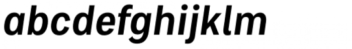 Bruta Pro Condensed Semi Bold Italic Font LOWERCASE