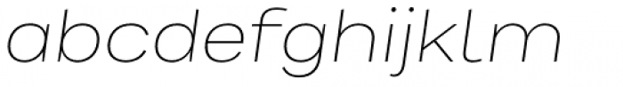 Bruta Pro Extended Extra Light Italic Font LOWERCASE