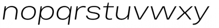 Bruta Pro Extended Light Italic Font LOWERCASE