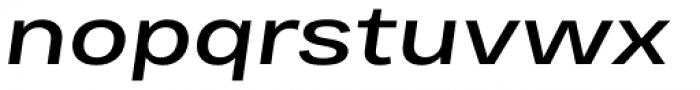 Bruta Pro Extended Semi Bold Italic Font LOWERCASE