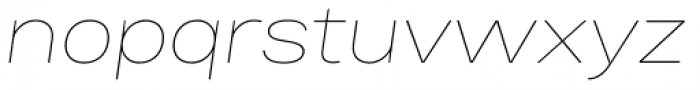 Bruta Pro Extended Thin Italic Font LOWERCASE