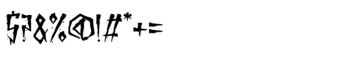 Brutal Brushstrokes Regular Font OTHER CHARS