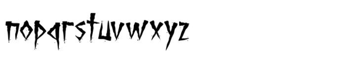 Brutal Brushstrokes Regular Font LOWERCASE