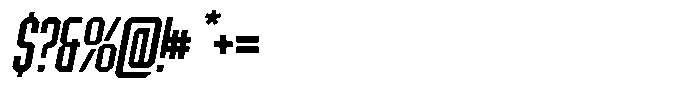 Bruteforce Bold Italic Font OTHER CHARS