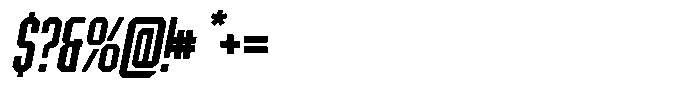 Bruteforce Extra Bold Italic Font OTHER CHARS