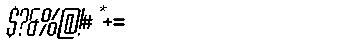 Bruteforce Italic Font OTHER CHARS