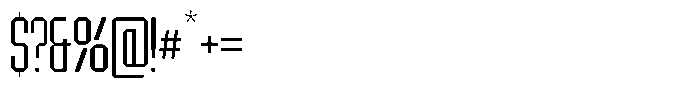 Bruteforce Light Font OTHER CHARS