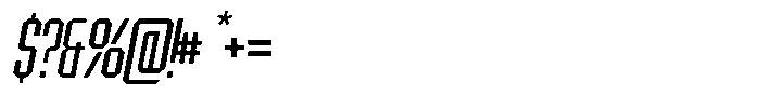 Bruteforce Medium Italic Font OTHER CHARS