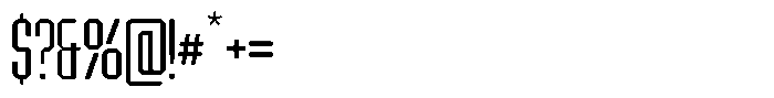 Bruteforce Regular Font OTHER CHARS