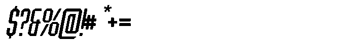 Bruteforce Semi Bold Italic Font OTHER CHARS
